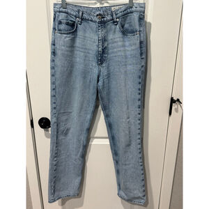 Women's Rag & Bone Light Blue Hattie Mid-Rise Straight Leg Jeans 30